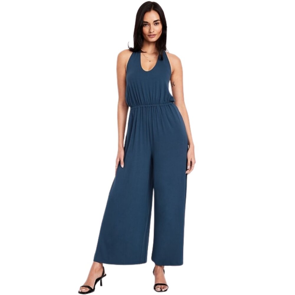 Navy Halter Neck Jumpsuit NWT